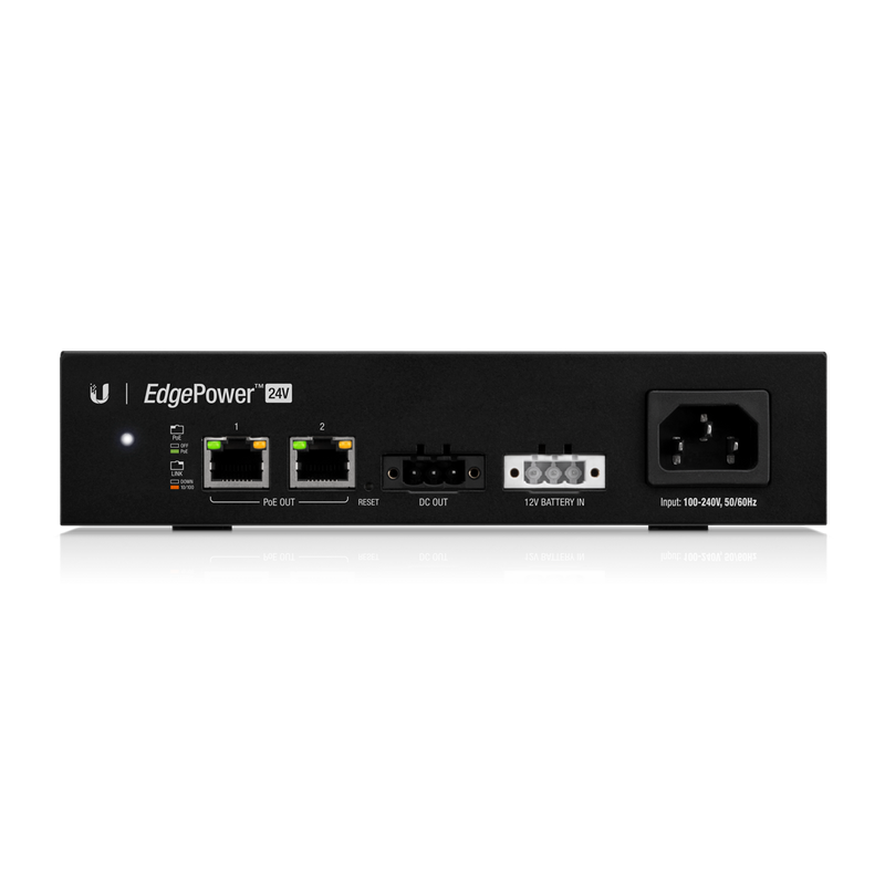 Ubiquiti EdgePower 24-volt 72-watt Managed DC Power Supply with Integrated Battery Backup - Black