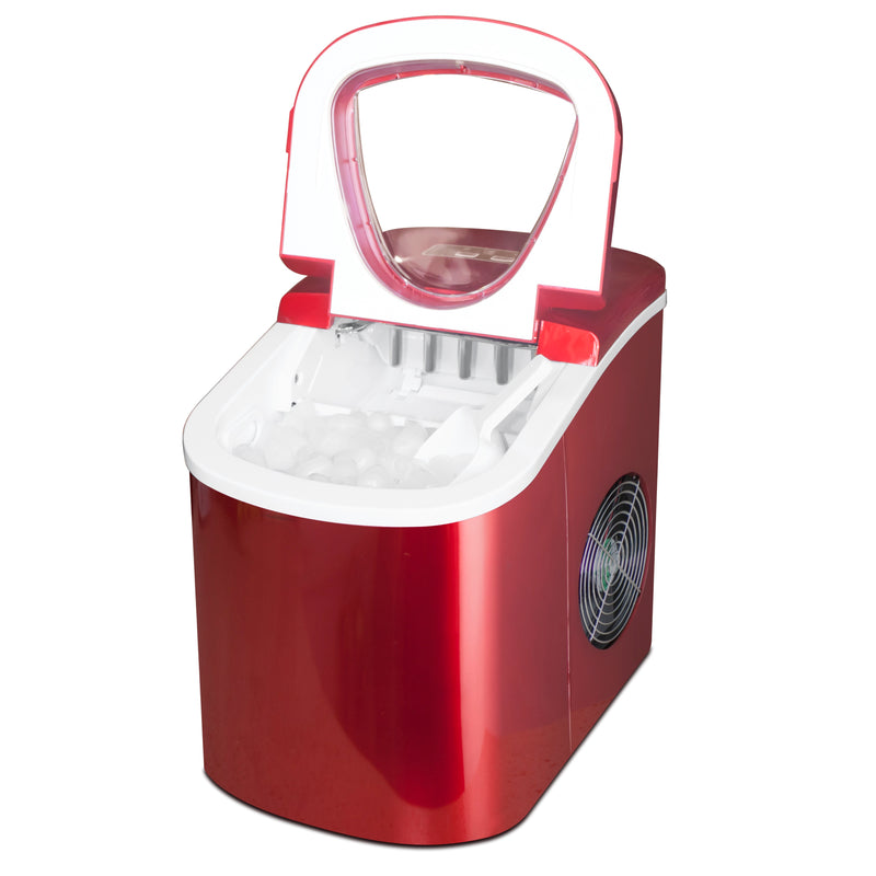 Frigidaire Countertop Compact Ice Maker with 11.79-kg (26-lb) Capacity Production per Day - Red