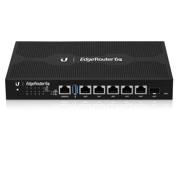 Ubiquiti EdgeMAX EdgeRouter 5-port Gigabit Ethernet with PoE with 1-port Gigabit SFP - Black