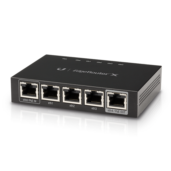 Ubiquiti EdgeMAX EdgeRouter X 5-port Gigabit Ethernet with PoE Passthrough - Black