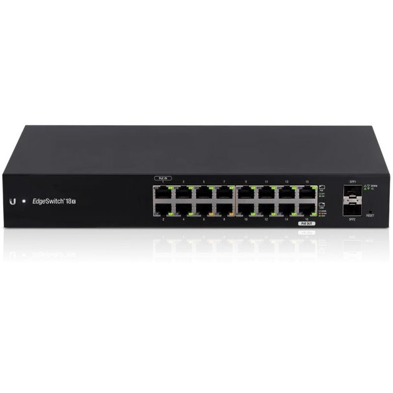 Ubiquiti EdgeSwitch 18X 16-Port Gigabit PoE - 24-volt - Black