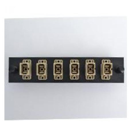 FIS SC 6-pack Plate Loaded with MM Adapters - Black