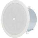 Atlas 6-in Coaxial In-Ceiling Loudspeaker with Transformer and Ported Enclosure - White
