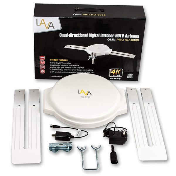 Lava OmniPro Omni Directional Outdoor HDTV Antenna - White