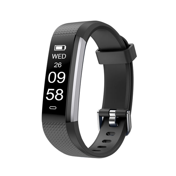 Letscom ID115 Health and Fitness Tracker & Smartwatch by Letsfit - Black