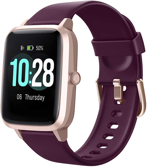 Letsfit ID205L Smart Watch & Fitness Tracker with Heart Rate Monitor - Purple with Rose Gold