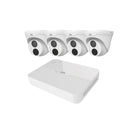 Uniview 8-channel 2TB Hard Drive NVR Security System with 4 PoE Smart IR 4MP Fixed Lens IP Dome Cameras - White