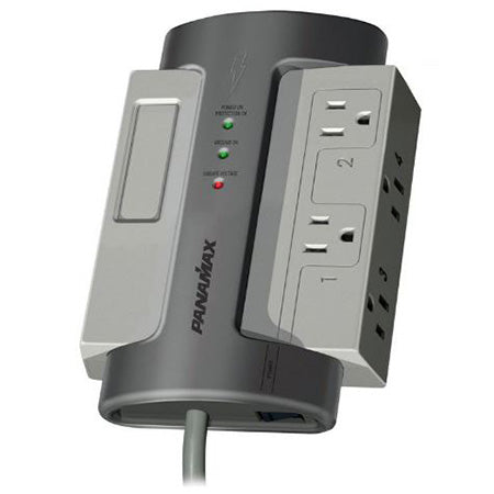 Panamax Max 4 Outlet Surge Protector with 8-ft Cord - Grey