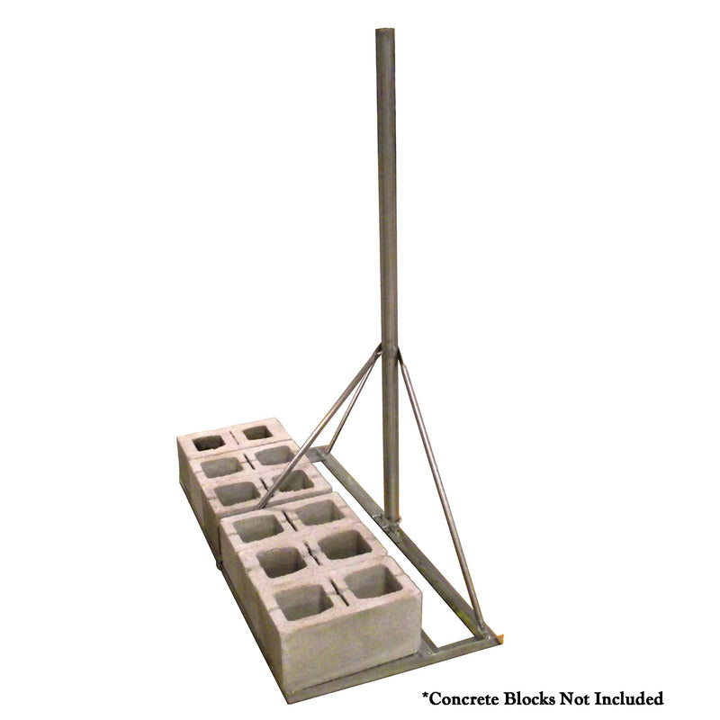 Wade Antenna Half Base Non-Penetrating Roof Mount and 1.5-meter (5-ft) Mast with 5-cm (2-in) Outer Diameter