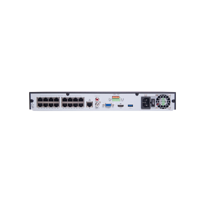 Uniview Advance Series 16-channel Network Video Recorder NVR with PoE - Black