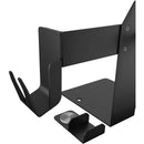 CTA Digital Dual VESA Compatible Plate POS Station with Printer Stand, Magnetic Scanner Holder, and Card Reader Holder - Black