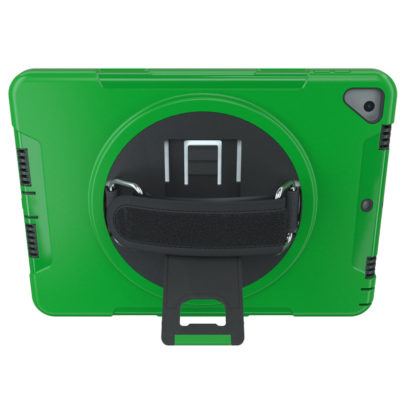 CTA Digital Protective Case with Built-in 360-degree Rotatable Grip Kickstand for iPad 7th and 8th Gen 10.2-in, iPad Air 3 and iPad Pro 10.5-in - Green