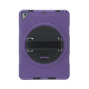 CTA Digital Protective Case with Built-in 360-degree Rotatable Grip Kickstand for iPad 7th and 8th Gen 10.2-in, iPad Air 3 and iPad Pro 10.5-in - Purple