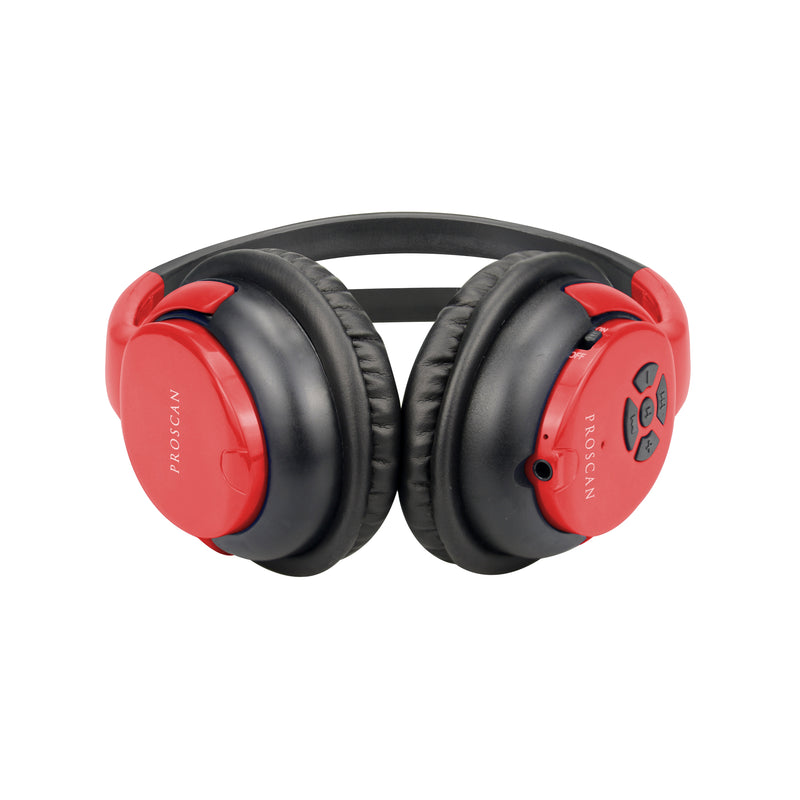 Proscan Bluetooth Stereo Headphones with Microphone - Red