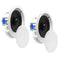 Pyle 20.3-cm (8-in) 2-Way In-Ceiling Flush Mount Speaker System with Transformer - Pair - White