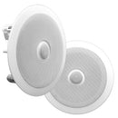 Pyle Pro 8-in 300-watt 2-Way in-Ceiling Speaker System - Pair - White