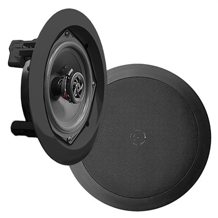 Pyle Pro 8-in 2-Way In-Ceiling Speaker System - Pair - Black