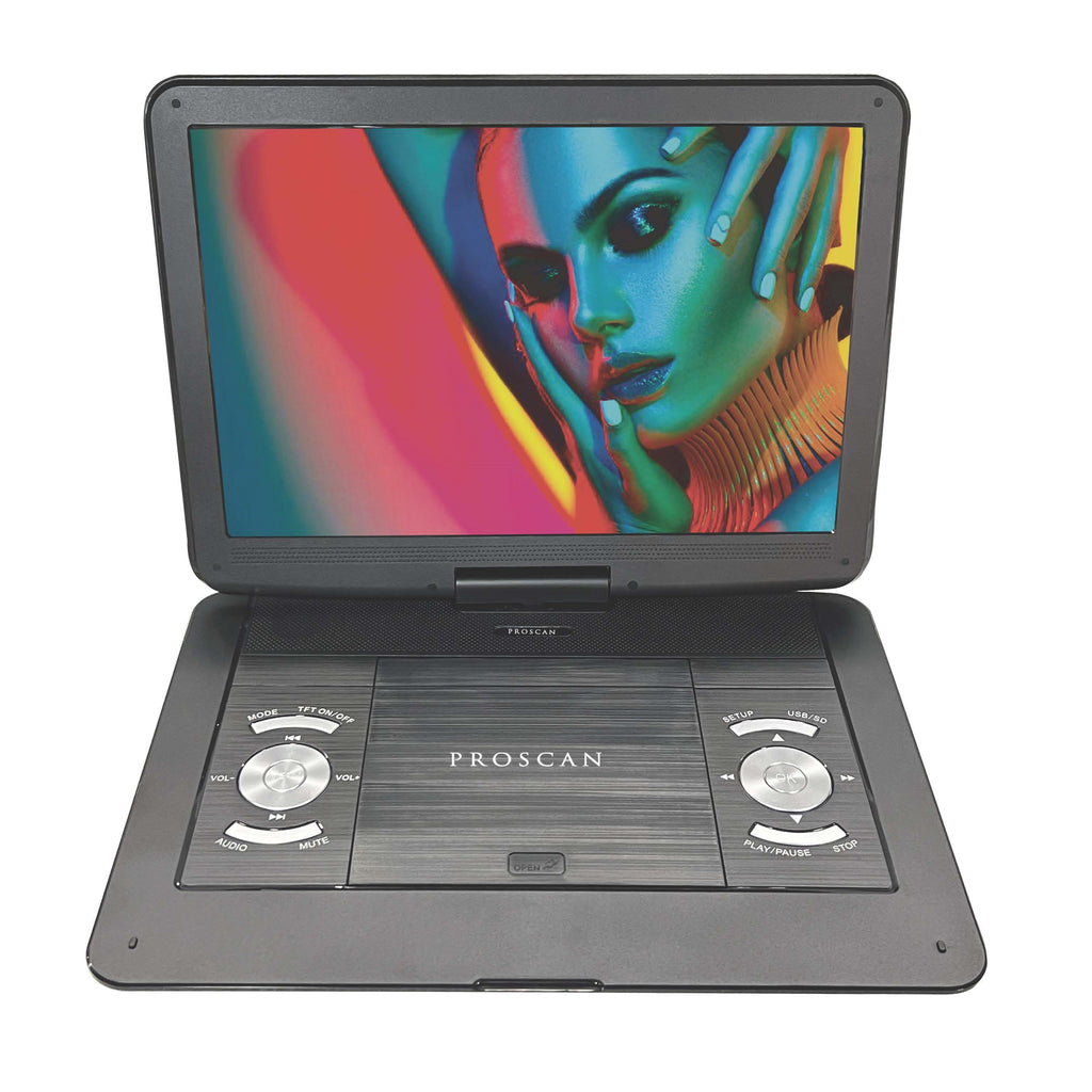 Proscan 13.3-in Portable DVD Player with Swivel Screen - Black – TDLCanada