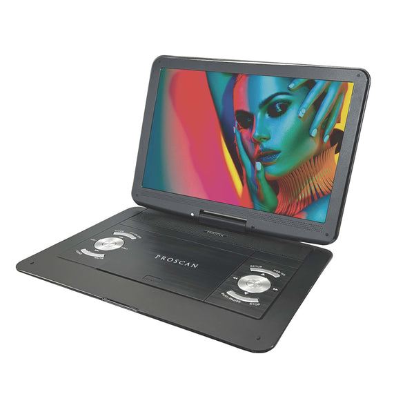 Proscan 13.3-in Portable DVD Player with Swivel Screen - Black