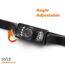 Pyle License Plate Mounted Night Vision Rear View Backup Camera with 7-in LCD Monitor - Black