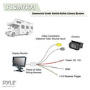 Pyle Weatherproof Rear View Backup Camera with 7-in LCD Monitor - Black