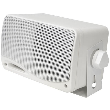 Pyle 8.9-cm (3.5-in) 3-Way 200-watt Weatherproof Mini Box Speaker System - Pair - White