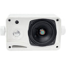 Pyle 8.9-cm (3.5-in) 3-Way 200-watt Weatherproof Mini Box Speaker System - Pair - White