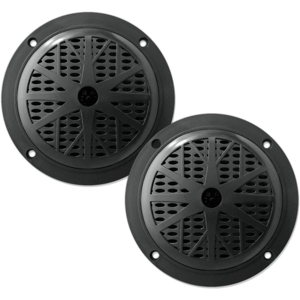 Pyle 13.3-cm (5.25-in) Waterproof 2-Way Full Range Stereo Sound Marine Speaker - Pair - Black