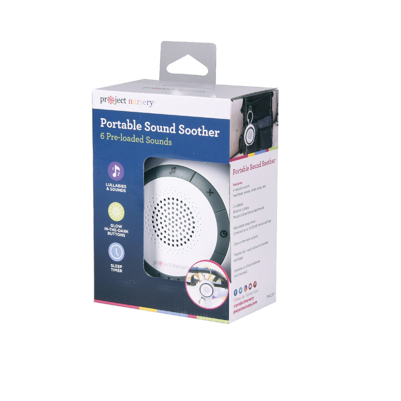 Project Nursery Portable Sound Soother Clip with 6 Pre-Loaded Sounds - White
