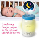 Project Nursery Dreamweaver Shine 4-In-1 Soothing Sounds Projector with 8 Pre-Loaded Sounds and Nightlight - White