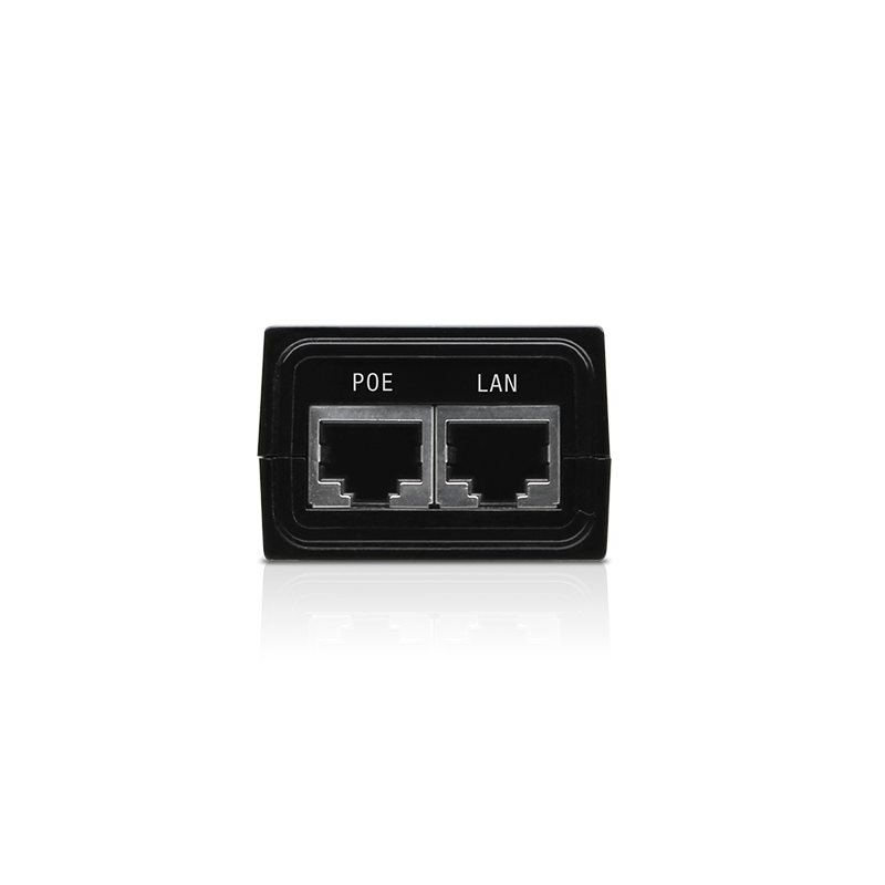 Ubiquiti 24-volt DC 12-watt Gigabit PoE Adapter - Black