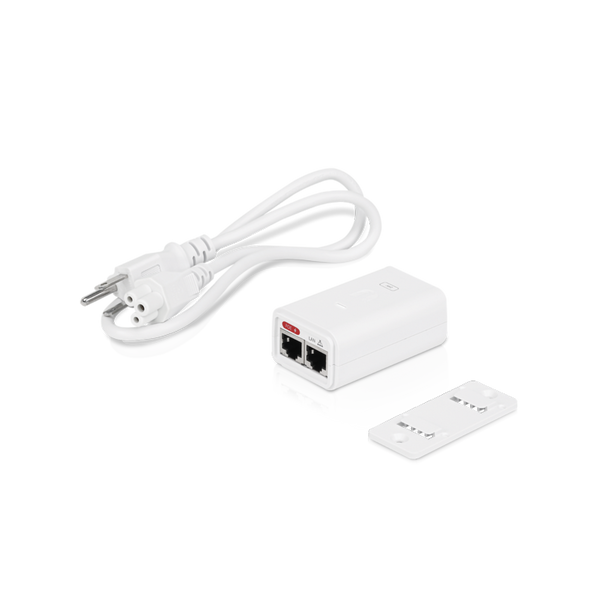 Ubiquiti 24-volt 0.3-amp Gigabit PoE Adapter - White