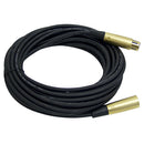 Pyle Pro Symmetric Microphone Cable XLR Female to XLR Male - 9-meter (30-ft) - Black