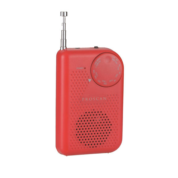 Proscan Portable AM/FM Radio - Red