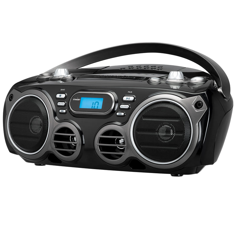 Proscan Portable Bluetooth CD Boombox with AM/FM Radio - Black