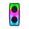 Proscan True Wireless Bluetooth Rainbow Flame Light-Up LED Speaker with FM Radio - Black