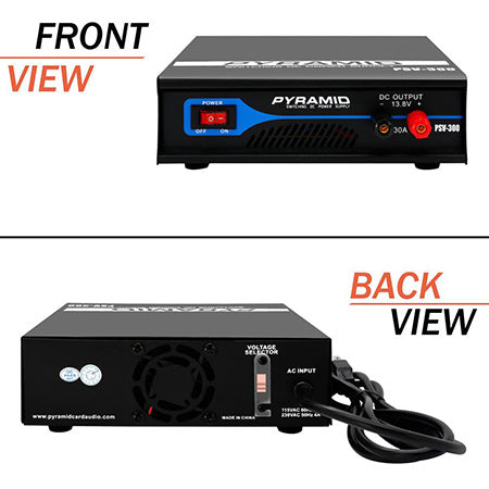 Pyramid Compact Bench 30-amp Power Supply AC to DC Power Converter - Black