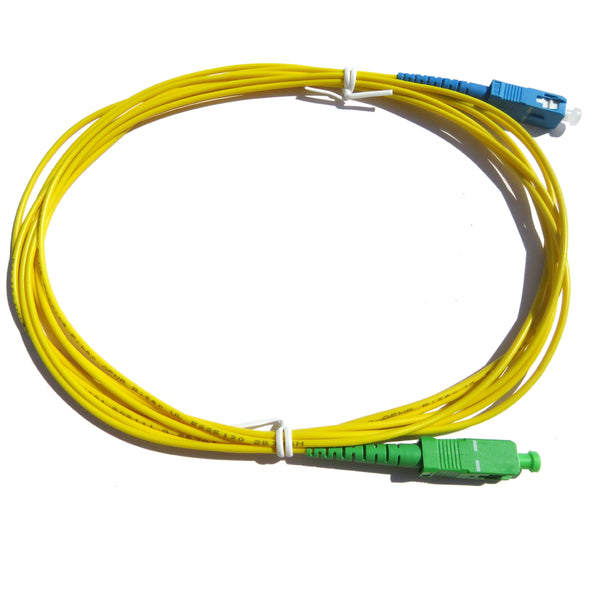 PerfectVision Simplex 2.0-mm SM Riser Fiber Optic Jumper Cable with SC/UPC-SC/APC Connectors - 10-meter (32.8-ft) - Yellow