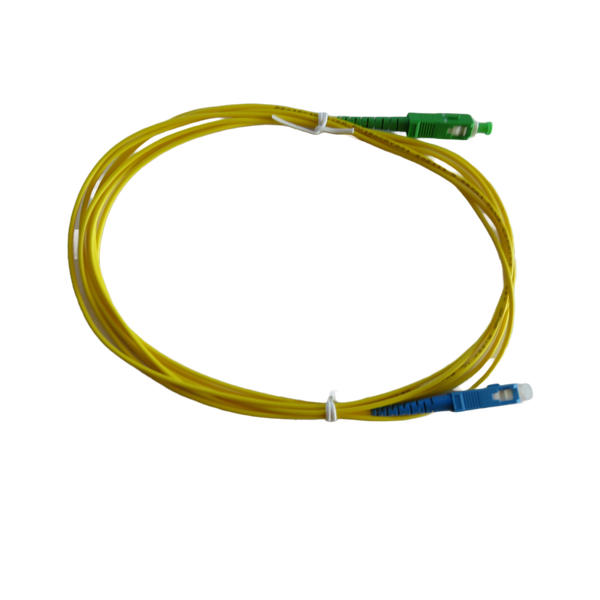 PerfectVision Simplex 2.0-mm SM Riser Fiber Optic Jumper Cable with SC/UPC-SC/APC Connectors - 2-meter (6.6-ft) - Yellow