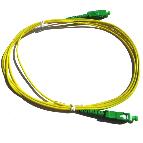 PerfectVision Simplex 2.0-mm SM Riser Fiber Optic Jumper Cable with SC/APC-SC/APC Connectors - 5-meter (16.4-ft) - Yellow