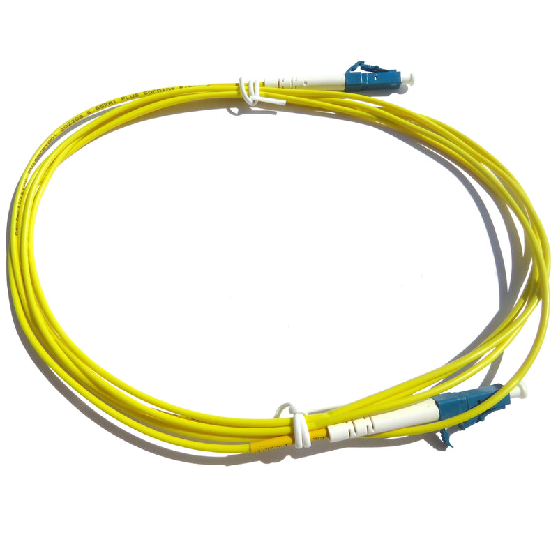 PerfectVision Simplex 2.0-mm SM Riser Fiber Optic Jumper Cable with LC/UPC-LC/UPC Connectors - 3-meter (9.8-ft) - Yellow