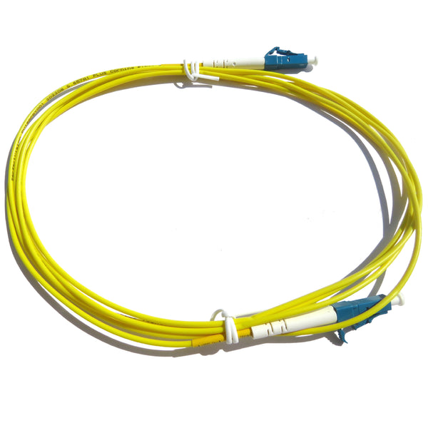 PerfectVision Simplex 2.0-mm SM Riser Fiber Optic Jumper Cable with LC/UPC-LC/UPC Connectors - 10-meter (32.8-ft) - Yellow