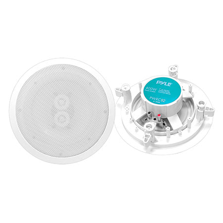 Pyle Pro 8-in Weatherproof In-Ceiling Speaker (Single) - White