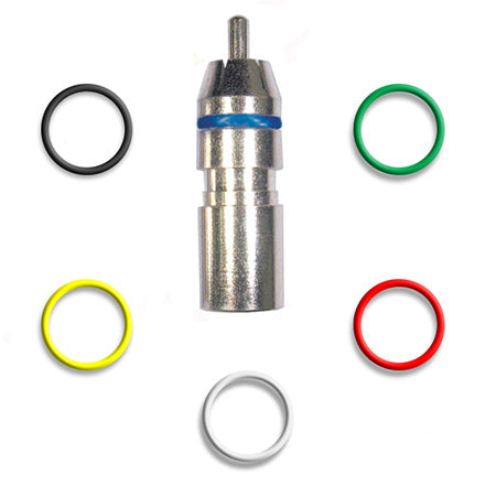 RCA Mini Coax Compression Connector with Colour Rings - Single