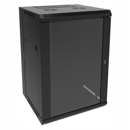 Rack Basics 18U 0.8-meter (35-in) Swing-Out Wall Mount Cabinet - Black