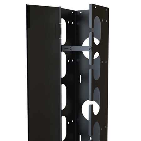 Rack Basics 44U Vertical Cable Manager with Door - Black