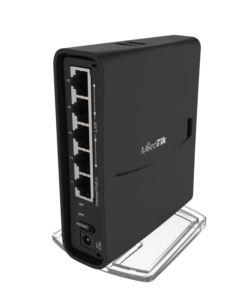MikroTik hAP ac² Dual-Concurrent Access Point  2.4/5GHz AP, 802.11, Five Gigabit Ethernet ports, USB for 3G/4G  -Black