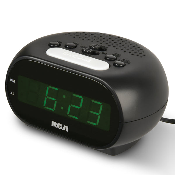 RCA Digital Alarm Clock with Night Light - Black
