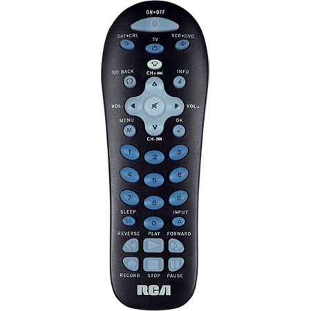 RCA 3 Device Simple Universal Remote Control - Black