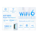 TP-Link AX1800 Mesh Wi-Fi 6 Range Extender - White